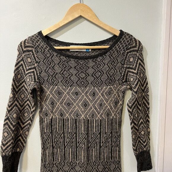 Anthropologie Sparrow Sweater Dress Size Small Gray Alpaca Wool Long Sleeve - Picture 5 of 10